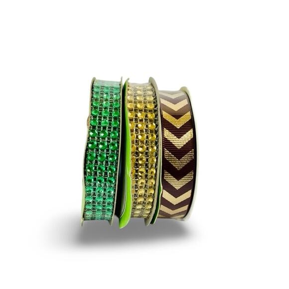 Set of 3 Wrap Ribbons, Diamond & Grosgrain - Picture 2 of 6